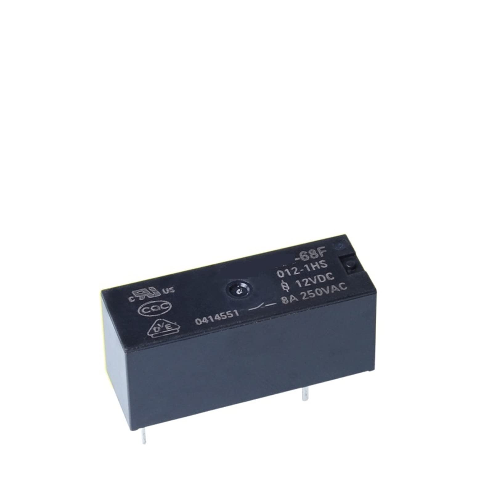 Relais 68F-012-1HS 5V 4 broches normalement ouvert 8A pour carte PCB