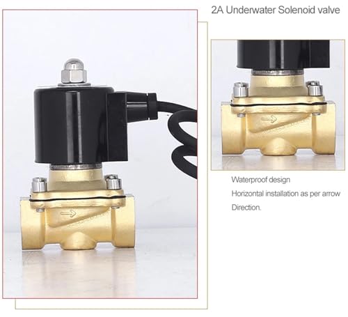 Válvula solenoide de latón DN15 de 1/2 pulgada normalmente cerrada NPT 24V AC 3