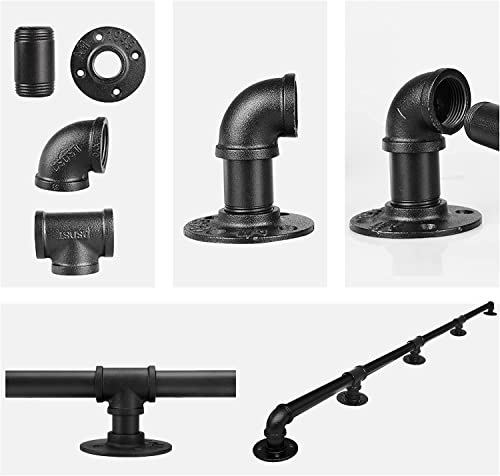 FSHIHINE Staircase Handrail Wall Mount Banister Hand Railing 1.5m for Indoor & Outdoor - Image 2
