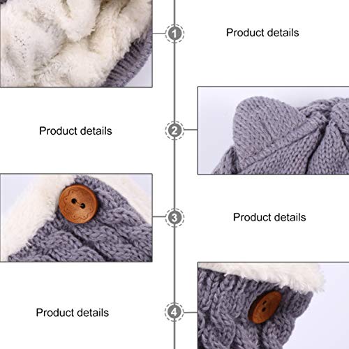 NUOBESTY BebÃª Malha ChapÃ©u Cachecol Conjunto CrianÃ§as Inverno Quente Gorro BonÃ© PescoÃ§o Mais Qu