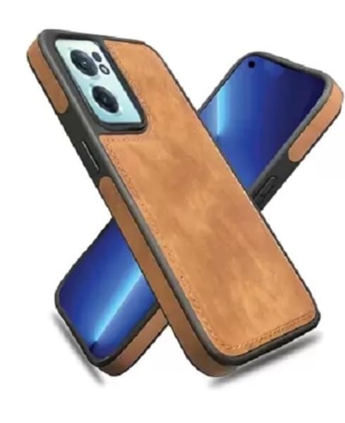 Exotic Flourish Compatible with Oppoo Reno 7 Back Cover | Flexible Pu Leather | Full Camera Protection | Raised Edges | Super Soft-Touch | Bumper Case Compatible with Oppo Reno 7 (Brown)