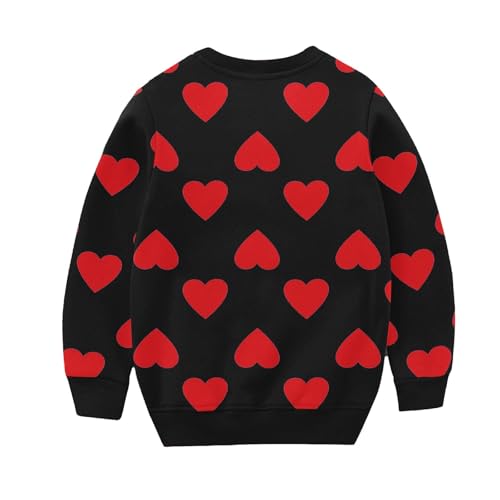 Valentine's Day Sweatshirt For Girls Cute Heart Printed Crewneck Kids Sweaters Children Casual Fashion Outfits3