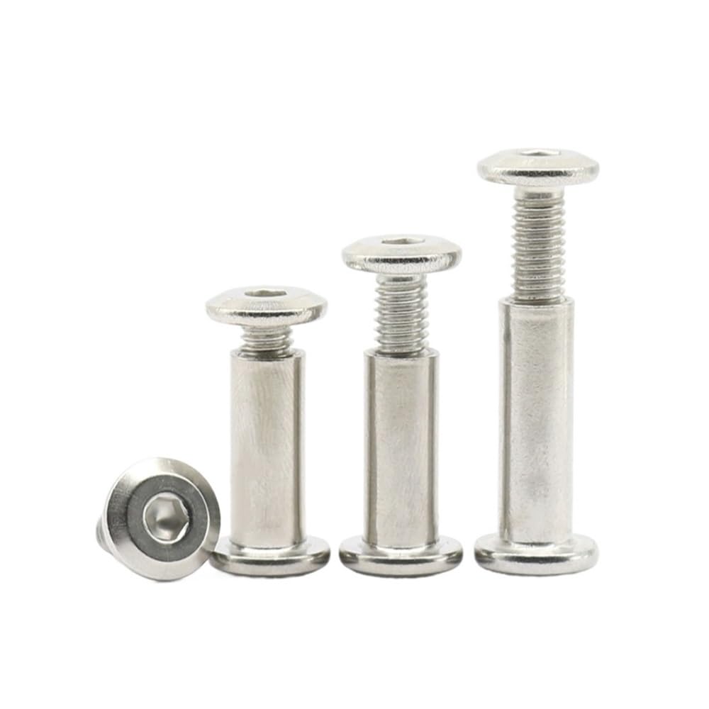 Viti Metalliche 2-20 Pezzi M3 M4 M5 304 in Acciaio Inossidabile con esagono Incassato, Vite di bloccaggio con Dado, per mobili da Cucina, connettori per Letti per Bambini(M4x20-5mm-20pcs)