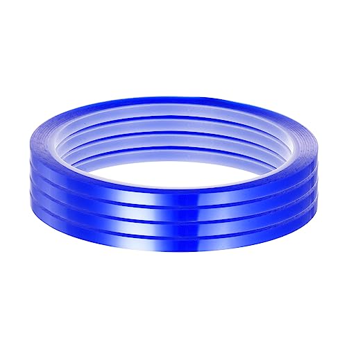 Image of HARFINGTON 4 Rolls Heat Tape High Temperature Heat Resistant Tape 4mmx33m(108ft) Sublimation Thermal Heat Transfer Tape for Sublimation Press No Residue, Blue