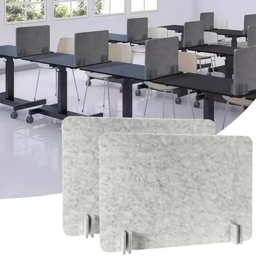 Gvqng Panel AcúStico De Privacidad para Escritorios, Separadores De Escritorio para Estudiantes con Patas De Apoyo, ReduccióN De Distracciones Visuales, para Uso En La Oficina,2pcs,40 * 60 * 0.9CM