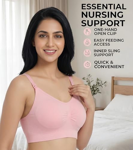 Image of DClub Comfort Revolution Seamless Bra -Easy lite Full-Coverage Wireless Everyday Bra with Soft Comfort with Removable Pad.