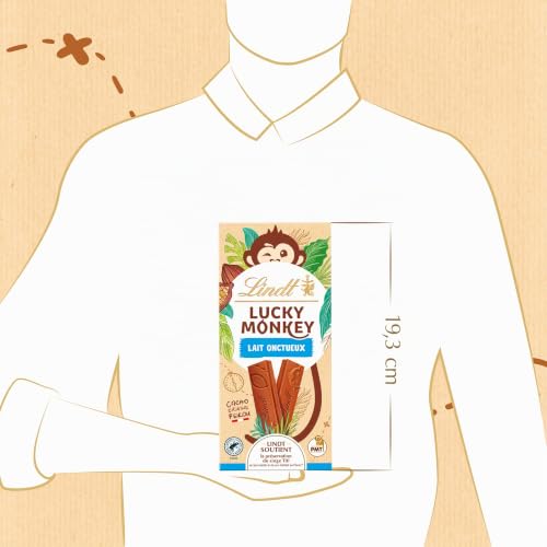 Tablette De Chocolat Lait Lindt - MO3046920014304 – Lucky Monkey Lait Onctueux, 100g - vue 8