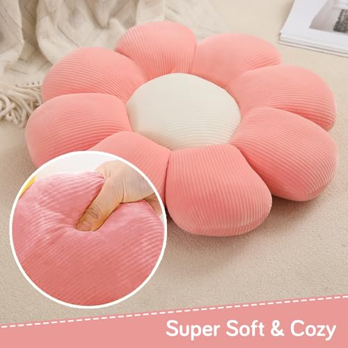 Image of HOKIPO Flower Pillow Fluffy Soft Decorative Throw Pillow Seating Cushion Plush Pillow for Sofa Couch Bed Nursery Props - 42 cm, Baby Pink (AR-6234-PNK)