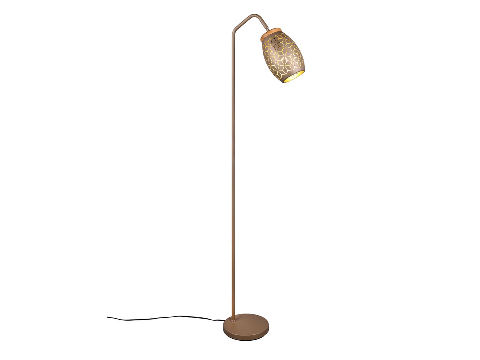 meineWunschleuchte Steh-lampe mit besonderem Stanzmuster Coffee Gold