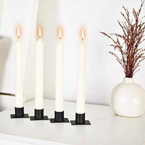 Huangxin Black Taper Pillar Candle Holders, Set Of 4 Candlestick Holder Centerpieces For Home Decoration, Wedding Anniversary, Party, Housewarming Gifts #TOP4