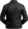 Vintage Mens Cafe Racer Distressed Brown Biker Leather Jacket-New Men Genuine Leather Jackets (UK, Alpha, 4XL, Regular, Regular, Black) #5
