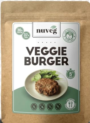 Veggie Burger, Alto Contenido en Proteínas y Fibra, 70 g, 4 Porciones. Pack de 2