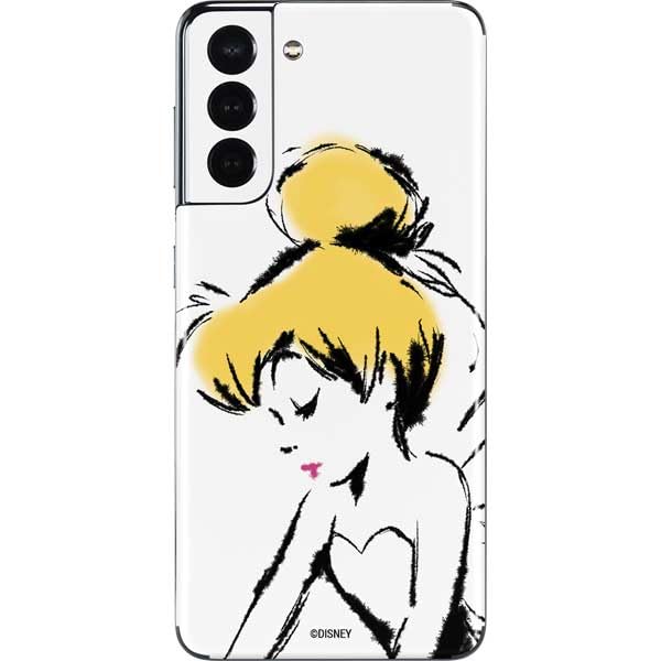 Skinit Decal Phone Skin Compatible with Galaxy S21 5G - Officially Licensed Disney Tinker Bell Dreamer Ink Art Design