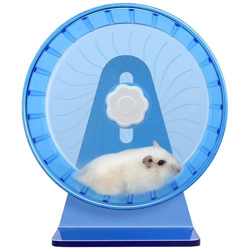 TieLishor Hamster Wheel,Silent Wheel,Super Silent Hamster Exercise Wheels,Silent Hamster Wheel,Adjustable Stand Hamsters Exercise Wheels,Quiet Rat Wheel (Φ 5.5 inch, Blue)