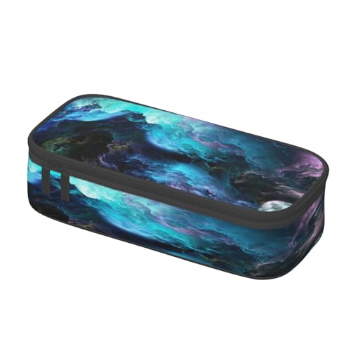 Image of Beautiful Cloud Large Pencil Case With Zipper Compartments Stationery Pencil Bag For Kids Teens Students School Supplies