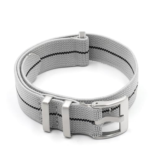 [RE] MENKEG vxg 18mm 20mm 22mm iC vxg voh puXbg(Gray-Black Line,18mm Silver Buckle)