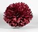 HEARTFEEL 5pcs Tissue Paper Pom-poms Flower Ball Wedding Party Outdoor Decoration Tissue Balls / Baby Shower / Birthday Party / Paper Ball Decor (12 inch, Burgundy)