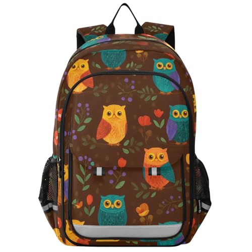 Sac à dos pour ordinateur portable stylé au lycée, motif fleurs idéal voyage quotidien décontracté