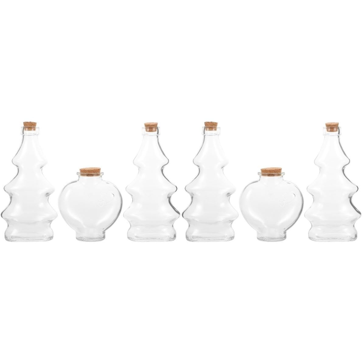 Gatuida 6 Pezzi Bottiglie Decorative in Vetro per Cerimonia Nozze, Set