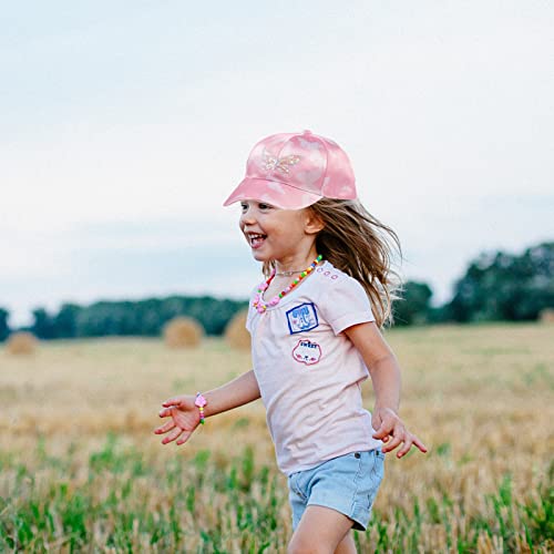 Mini Angel Girls Baseball Cap Kids Adjustable Ponytail Hat Glitter Shiny Messy Bun Cap Baseball Hat Children,Butterfly #TOP1