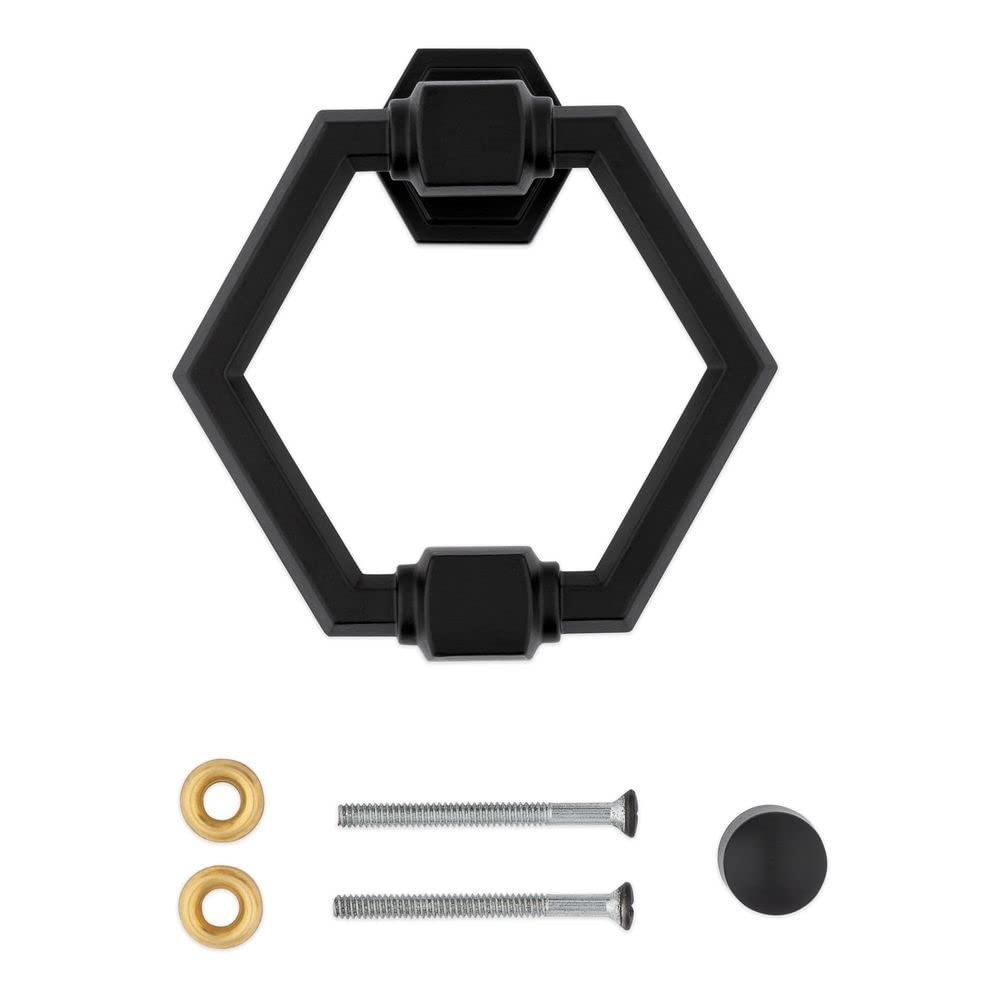 National Hardware N336-706 Powell Door Knocker, Matte Black