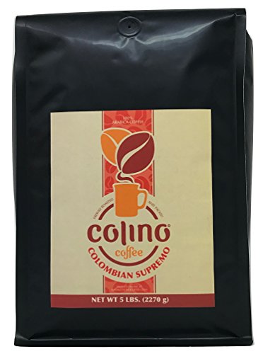 Colombian Supremo Whole Bean Coffee Bulk Bag, Fresh Gourmet Excelso Coffee Single Origin, Dark Roast