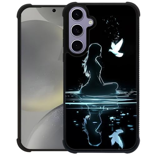 Coque Samsung Galaxy S23 motif fille et oiseau blanc antichoc