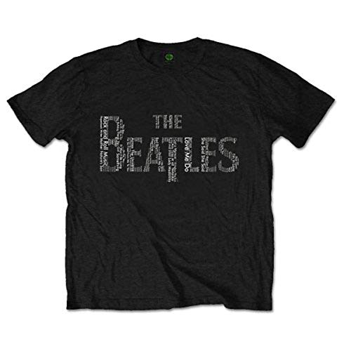 The Beatles Drop T Songs Men’s Blk T Shirt: Large – Black – Large - Les Beatles, Paul McCartney, John Lennon, RIngo Starr, George Harrison The Beatles Drop T Songs Men's Blk T Shirt: Large - Black - Large