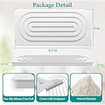 2 PCS Water Absorbing Stone Tray for Sink, Quick Drying Diatomite Bathroom Tray Countertop, Stone Drying Mat for Kitchen Counter Faucet, Soap Dish Dispenser Vanity Organizer, White-A-8.3" x 4" - Image 2