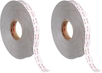 VHB 3M 4941F Montage Klebeband doppelseitig - starke und dauerhafte Verbindung von Aluminium, Edelstahl, verzinktem Stahl, Polycarbonat oder ABS - 19mm x 3m, Grau, Dicke: 1.1mm (1-er Pack) – Ansicht 1