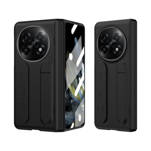 OPPO Find N5 �p�P�[�X�A�X�N���[���v���e�N�^�[�t���A�t���{�f�B�ی� + ���߉\�ȃL�b�N�X�^���h + �t�B���K�[�X�g���b�v�A�n���h�w���h�f�U�C���A�ϏՌ��t���b�v�X�����d�b�P�[�X(Black)