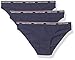 Produktbild Tommy Hilfiger Damen 3P Bikini Taillenslip, Blau (Navy Blazer/Navy Blazer/Navy Blazer 416), No Aplica (Herstellergröße: MD)