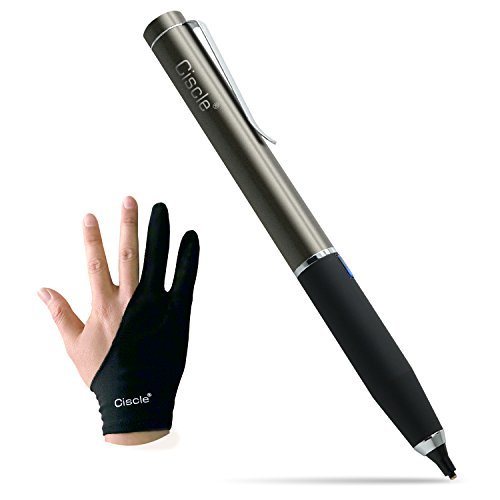 Stylus Pen, Ciscle Stylus Digital Pens 5 Mins Auto Power Off with 1.6 mm Fine Point Copper Tip Compatible for iPad/ iPhone, Android Tablet and More-Black