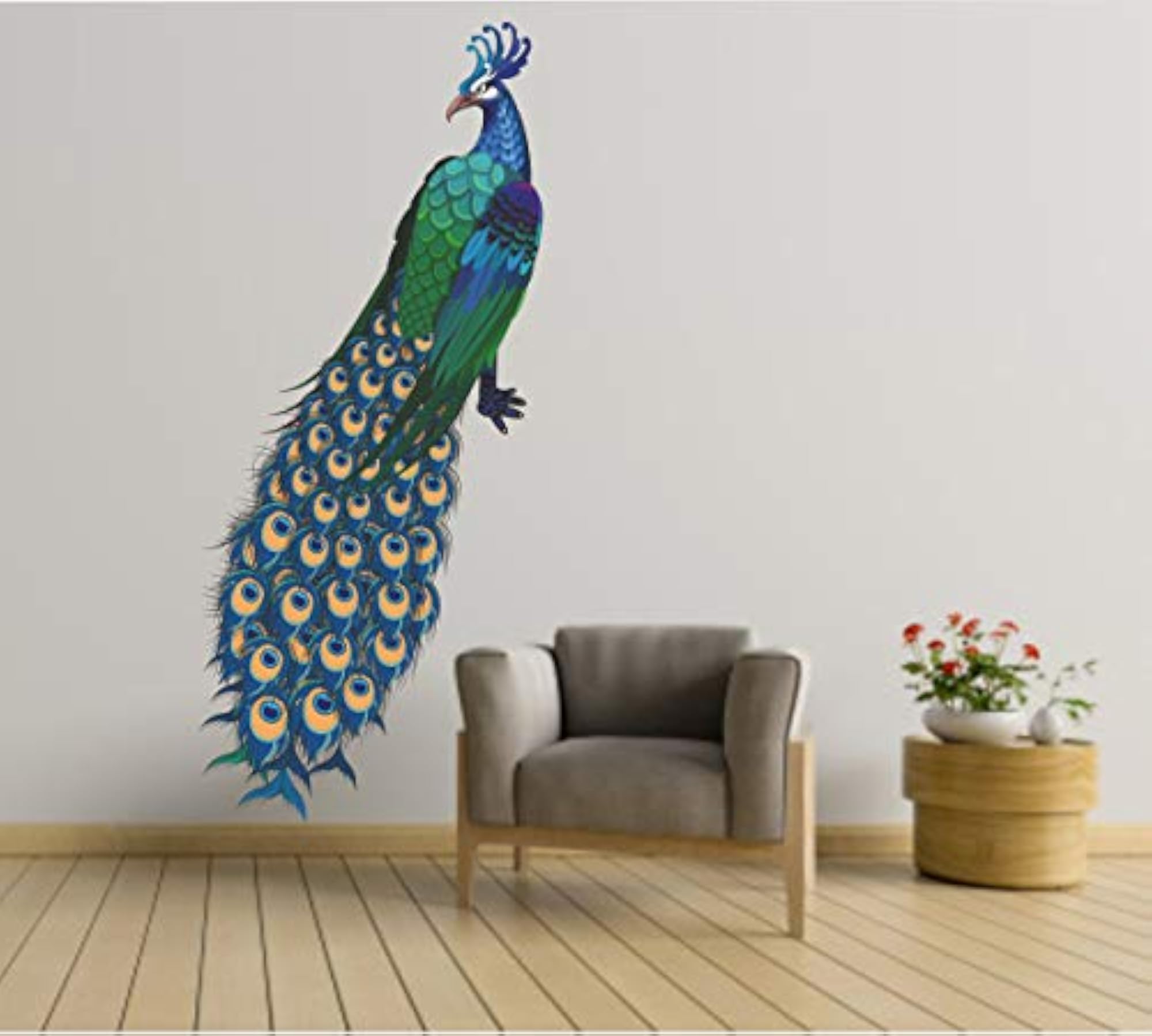 Peacock Decorative Wall Sticker for Home Decor