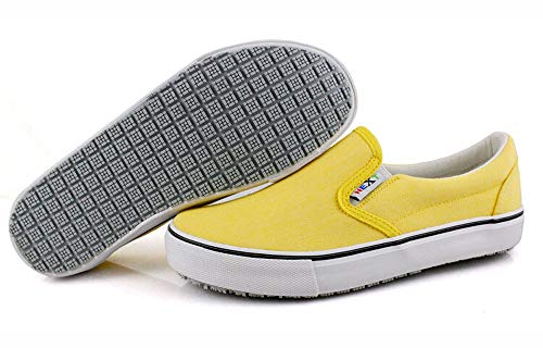 Laforst Next Gen Footwear Women's Sandy 3319 Slip Resistant Sneaker, Yellow, 7