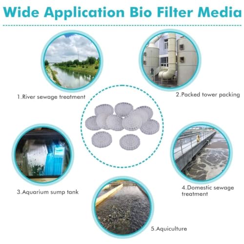 Image of VAYINATO K5 Media, Moving Bed Biofilm Reactor (MBBR) Bio Filter Media (1 Litre) by Pezlifeworld