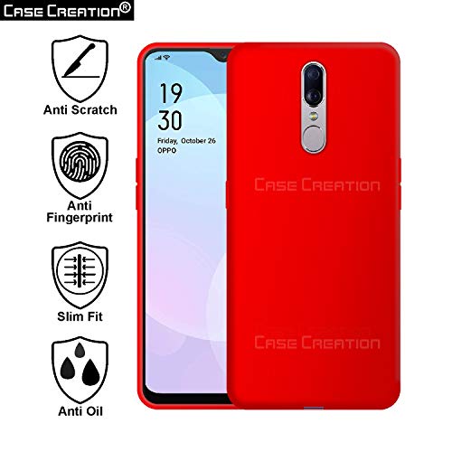 Image of Case Creation Luxurious OG Series for Oppo F11 Case Cover,Anti-Dirty Slim Case Frosted Matte Cute Candy TPU Raised Bezel (Splash of Color) Back Cover for Oppo F11 -Wine Red
