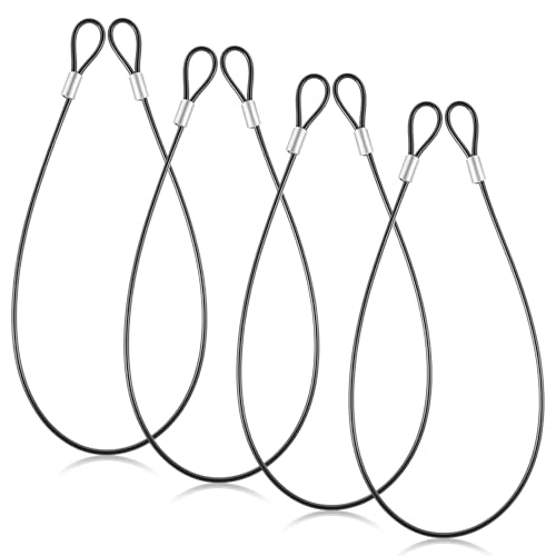Security Cable with Loops 4PCS Metal Cable 20" Stainless Steel Vinyl Coated
