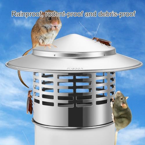 Chapeau de cheminée inox et capuchon de ventilation pour toit - 5