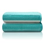 GC GAVENO CAVAILIA Bath Towels | 2Pack Large Bath Towels 70x120 Cm | Quick Dry & Highly Absorbent Egyptian Cotton Bath Towel For Hotel Gym | Royal Striped Bath Towels Set of 2, Aqua