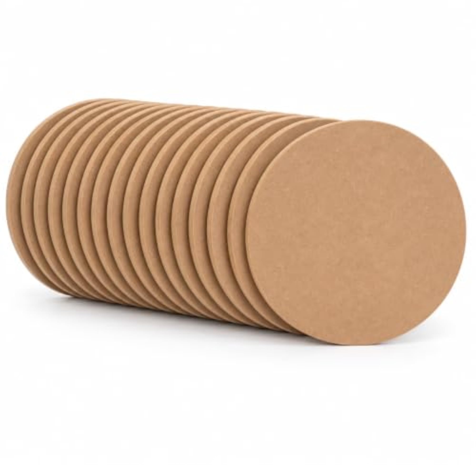 Pack of 20 Unfinished MDF Round Boards, 4 Inch