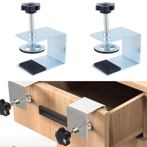 Miniatura 6 de Durlo 2 Abrazaderas De Instalación Para Frentes De Cajón, Abrazaderas En C, Abrazadera De Fijación Frontal Para Dormitorio, Cocina, Baño Y Estantería.