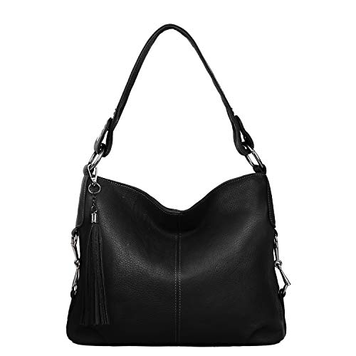 Image of YALUXE Women's Real Leather Shoulder Bags Hobo Handbag Purse Crossbody Bag