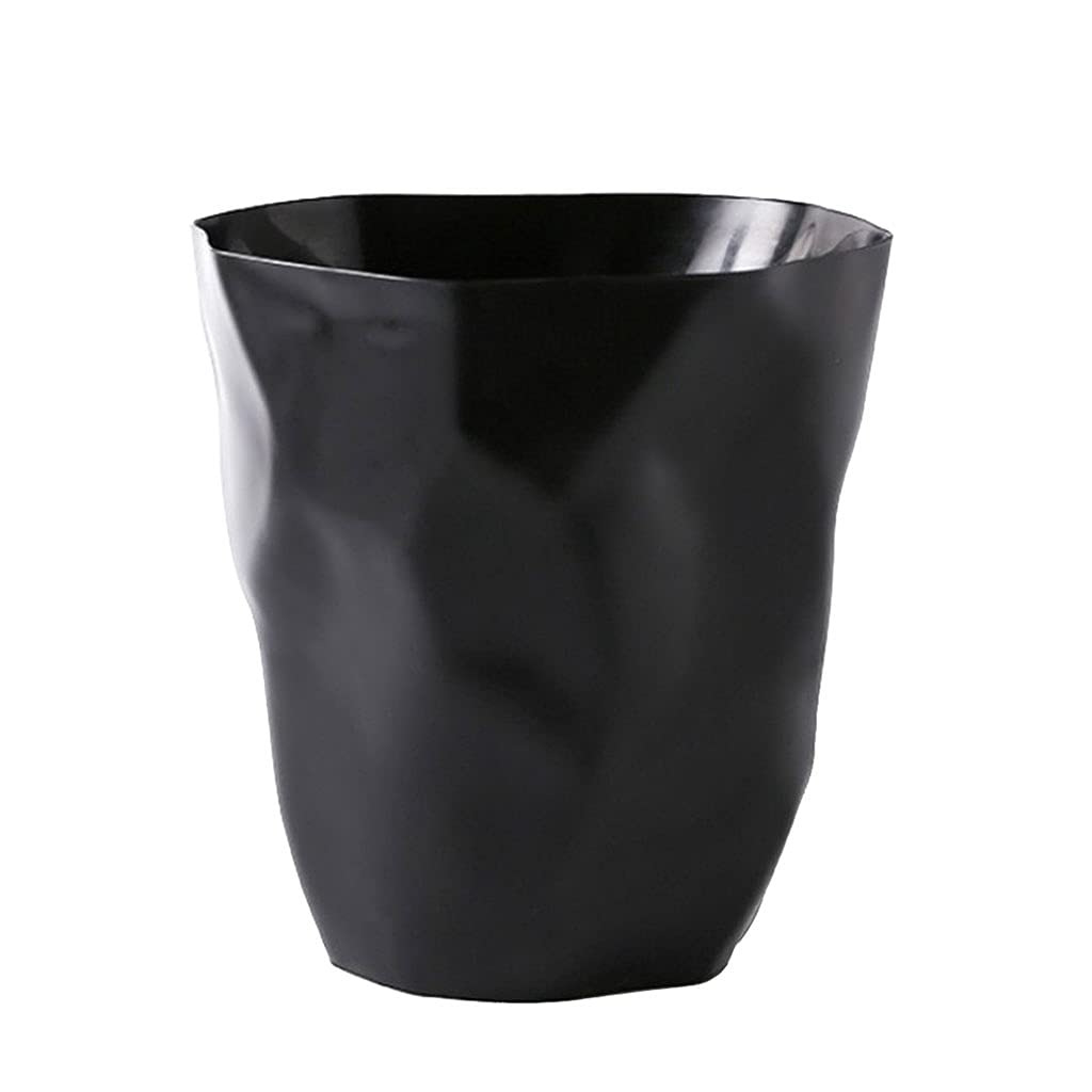 Cestino per ufficio, piccolo cestino per interni, bagno, casa, soggiorno, camera da letto, scrivania, cestino per la carta da ufficio (colore nero)