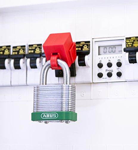 Image of ABUS 41 /40 Laminated Steel Safety Padlock Green Bumper Keyed Different, Pack of 6
