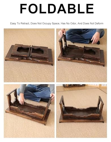 Table basse rétro en bois pliante pour libérer de l'espace dans un studio - 7