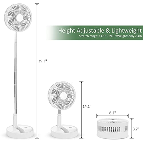 image for LIPETY Portable Standing Fan with Remote Controller, 7.5