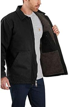 CARHARTT LOOSE FIT DUCK SHERPA COAT 黒 Amazon | Carhartt mens Loose Fit Washed Duck Sherpa-lined Coat