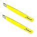 2x Slant Tweezers & Pouch - Premium Surgical Grade Stainless Steel Flat Angled Tweezers Set - Best Professional Eyebrow, Grooming kit, Ingrown Hair, Craft, Splinter, Plucking, Gift, Men and Women