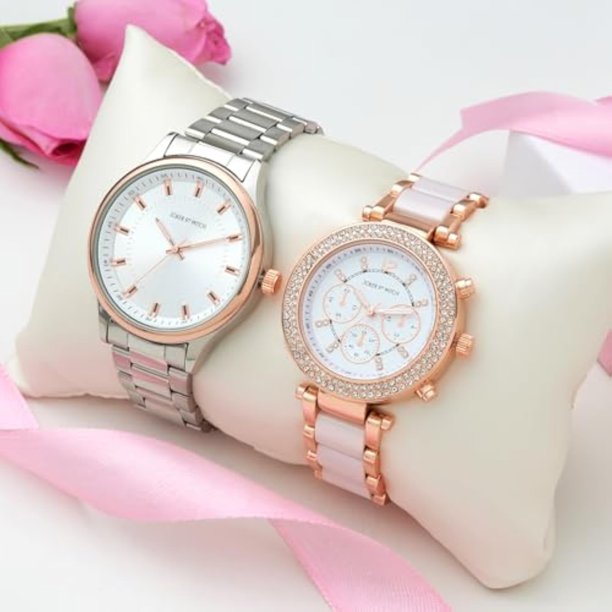 Alfie & Romy Couple Watches, Stylish Gift Set